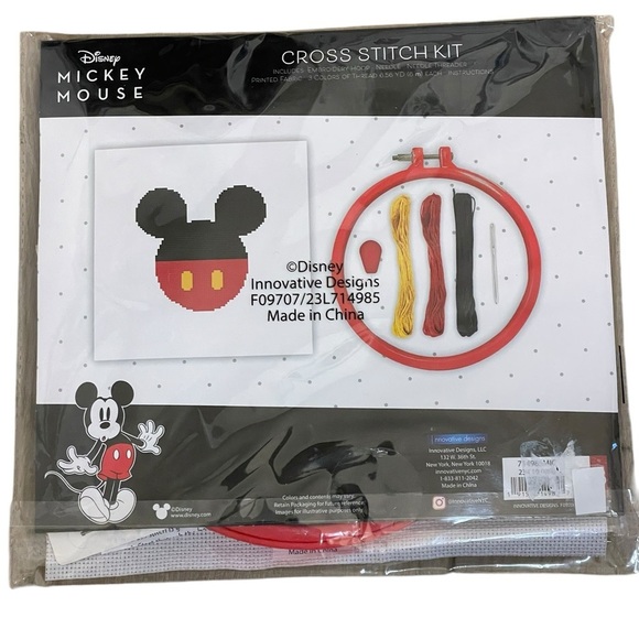 Innovative Designs Disney Mickey Mouse Cross Stitch Kit New - Picture 2 of 4
